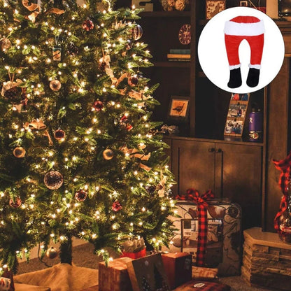 Christmas Santa Leg Decorations – Tree Topper, Fireplace & Hanging Ornaments for Holiday Party Supplies