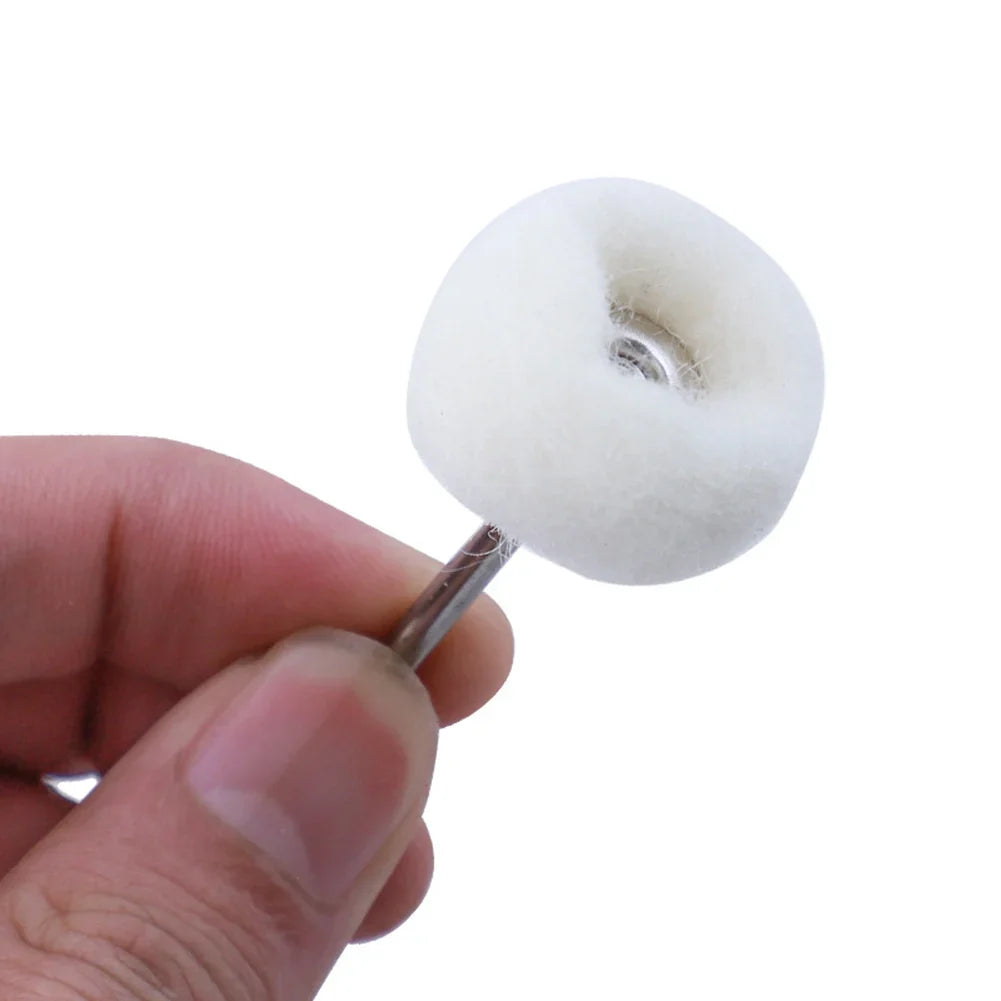 1-10pcs Mini 3mm Felt Polishing Brush – Sanding & Grinding Heads for Dremel Rotary Tool Jade Buffing