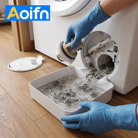 Aoifn Washing Machine Drain Pan - Front Load Washer Water Catcher Tray & Spill Protector