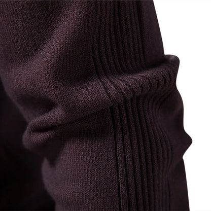 Men's Winter Turtleneck Sweater - Solid Color Warm Slim Fit High Neck Long Sleeve Casual Pullover Top