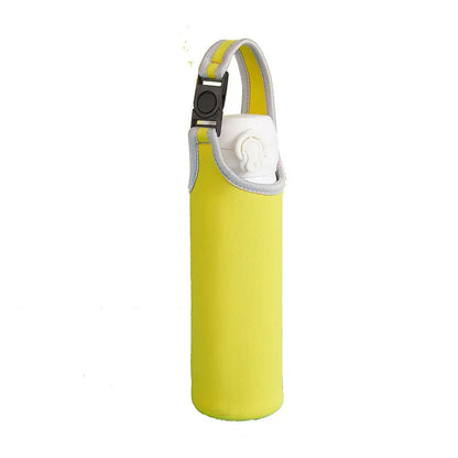 450-600ML Neoprene Water Bottle Cover Bag - Insulated Pouch Holder with Shoulder Strap for Sports & Camping