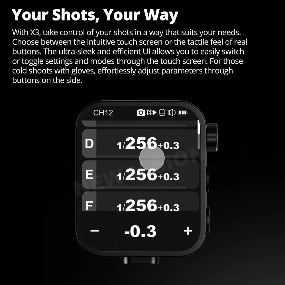 Godox X3 TTL HSS Wireless Flash Trigger – 2.4G Transmitter with OLED Touch Screen, Quick Charge for Canon, Nikon, Sony, Fujifilm