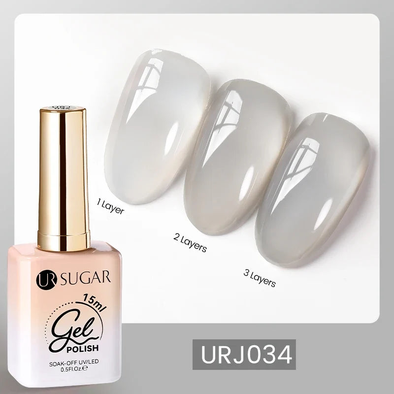 UR SUGAR Champagne Gold Silver Reflective Glitter Gel Nail Polish 15ml - Semi-Permanent Soak Off UV Manicure Art Varnish