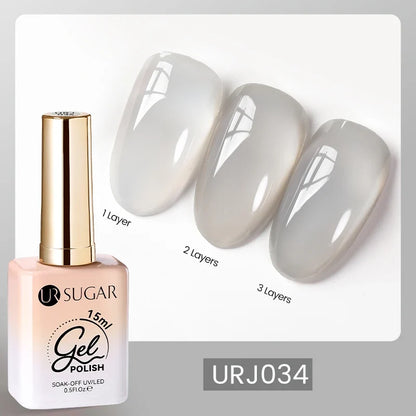 UR SUGAR Champagne Gold Silver Reflective Glitter Gel Nail Polish 15ml - Semi-Permanent Soak Off UV Manicure Art Varnish