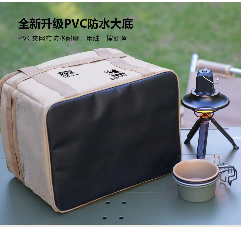 30-42L Waterproof Tactical Camping Storage Bag – Insulated Folding Organizer for Outdoor Gear, Picnic, and Field Equipment