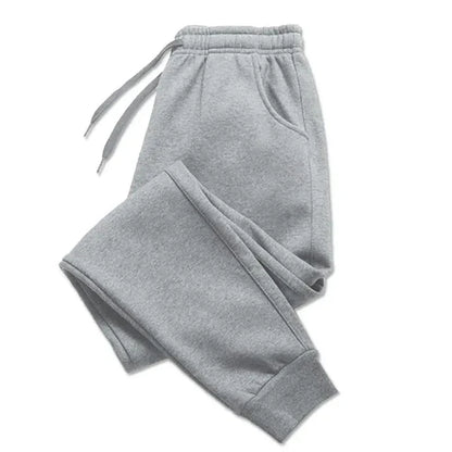 PUAIA Men’s Jogging Pants – Autumn Winter Sport Trousers, Loose Fit Fitness Streetwear Solid Color Outfit