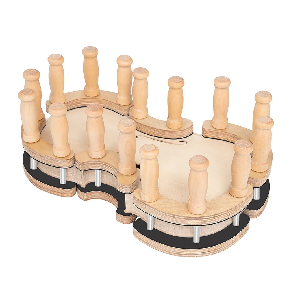 Violin & Viola Repair Clamp - Solid Wood Instrument Making Gluing Tool with Metal Fixing Clip
