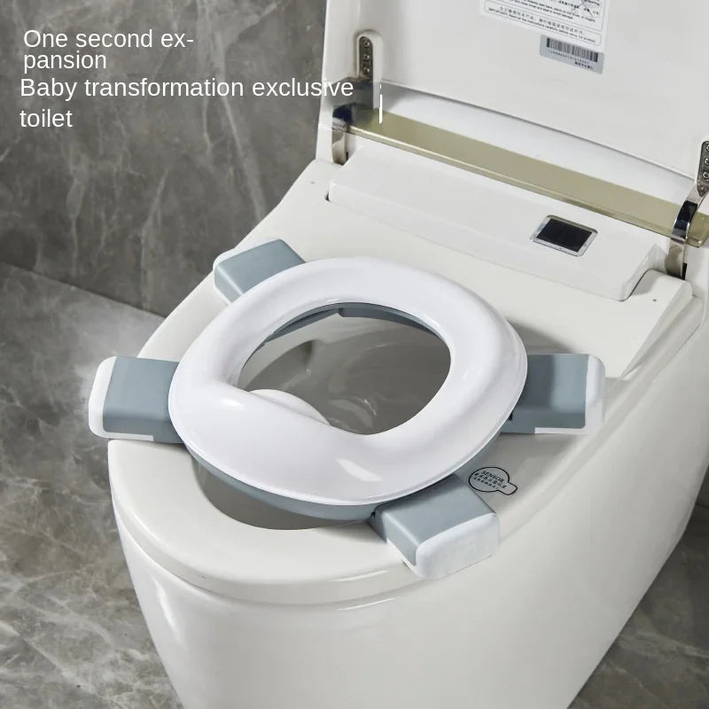 3-in-1 Foldable Travel Potty Seat - Portable Silicone Baby Toilet Trainer with Disposable Bags for Kids
