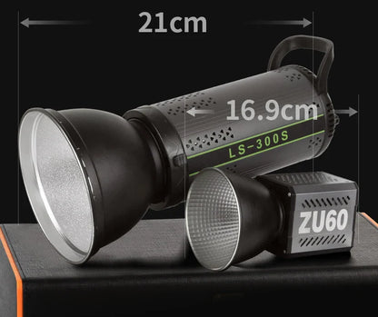 60W COB Video Light - CRI≥90, TLCI≥97, Dual Color Temperature 2700K-6500K, Portable Mini Bowens Live Lighting