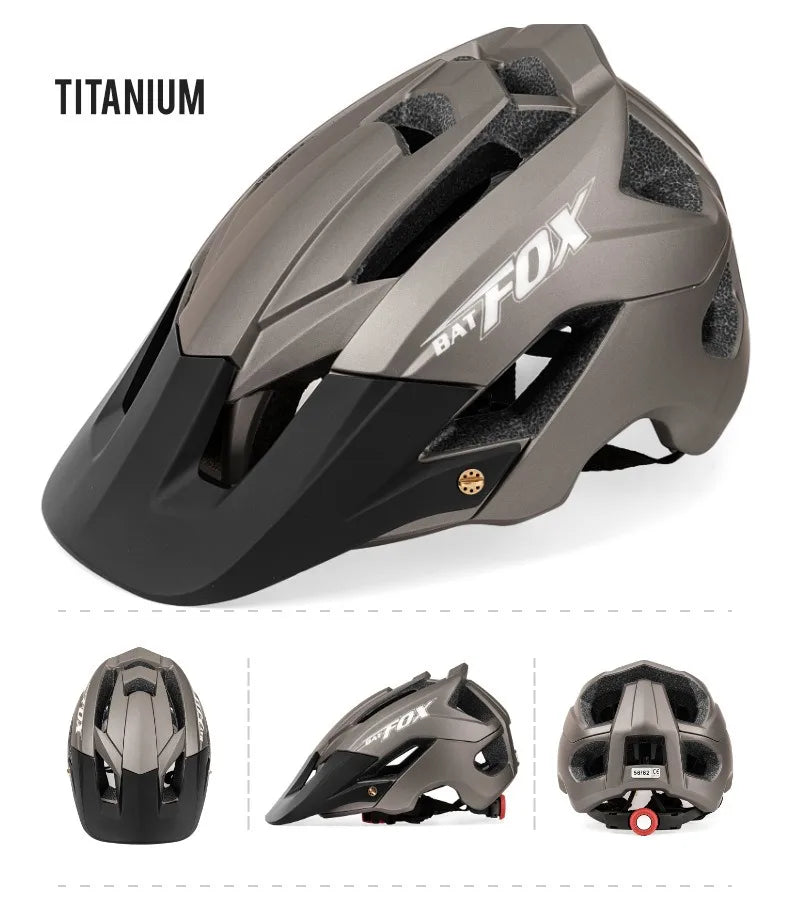 BATFOX Ultralight Bike Helmet – Molded Mountain & Road Helmet for Men, DH AM Cycling Equipment, Casco Ciclismo Bicicleta