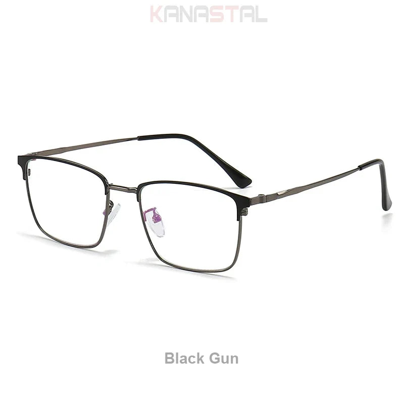 Prescription Titanium Eyeglasses - Blue Light Blocking Reading Glasses for Men & Women Myopia Optical Frames