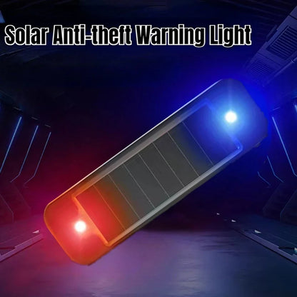 Mini LED Solar Car Warning Light - Wireless Flashing Security Dummy Alarm Lamp for Night Anti-Theft Protection