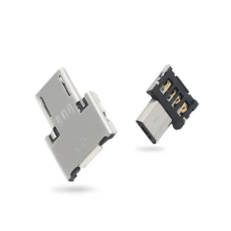 1-10PCS OTG Micro USB to Type-C Adapter – USB-C Male to USB 2.0 Female Data Connector for MacBook, Samsung, Xiaomi, Huawei, Android Phones