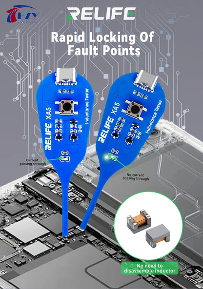RELIFE XA5 Inductance Tester - Non-Contact Electromagnetic Fault Detection Tool for PCB & Phone Repair