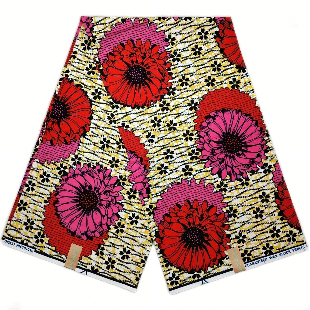 100% Cotton African Ankara Wax Fabric - Soft Real Wax Print for Dresses