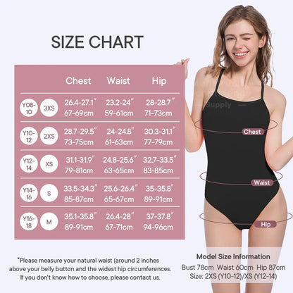 Teen Menstrual Swimsuit - Reusable One Piece Period Swimwear with 4-Layer Leakproof Absorption Protection