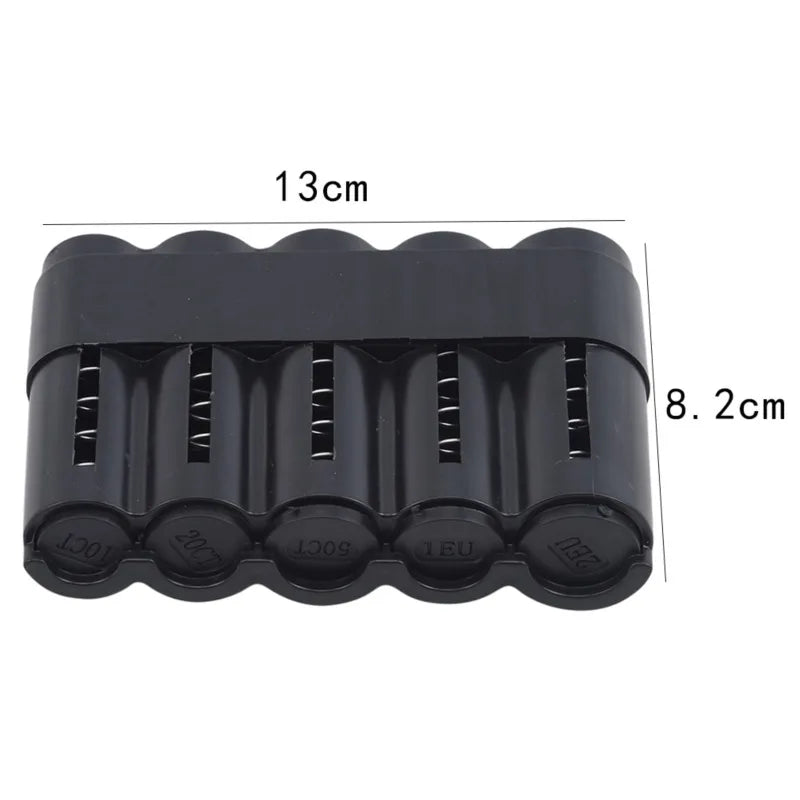 Car Coin Storage Purse – Euro Coin Bank Holder, Plastic Wallet & Cash Organizer Box for Savings