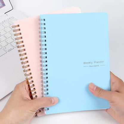 2024 Weekly Planner Agenda - A5 Notebook with Pouch, 52 Weeks Schedules, Stationery for School and Office Supplies