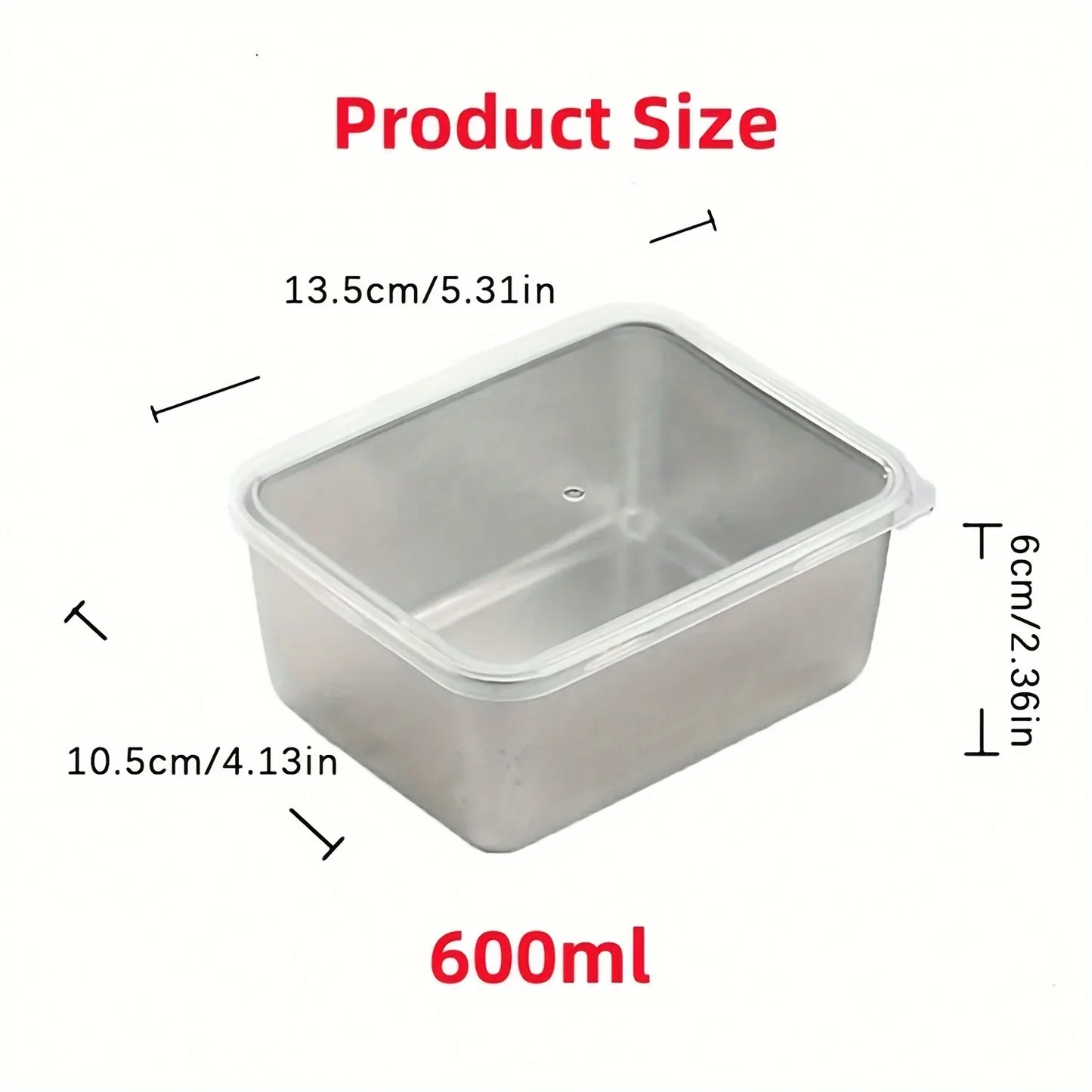 6-Piece Stainless Steel Food Storage Containers with Lids — Leakproof, Stackable & Reusable Lunch Box Set