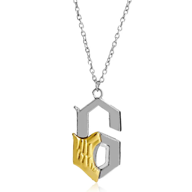 Grimmjow Jaegerjaquez 6th Blade Logo Keychain - Anime Cosplay Necklace Jewelry Fan Collection Gift