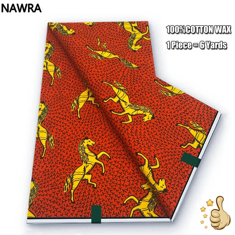 Original 100% Cotton African Wax Print Fabric - Soft Ankara Batik DIY Pagne