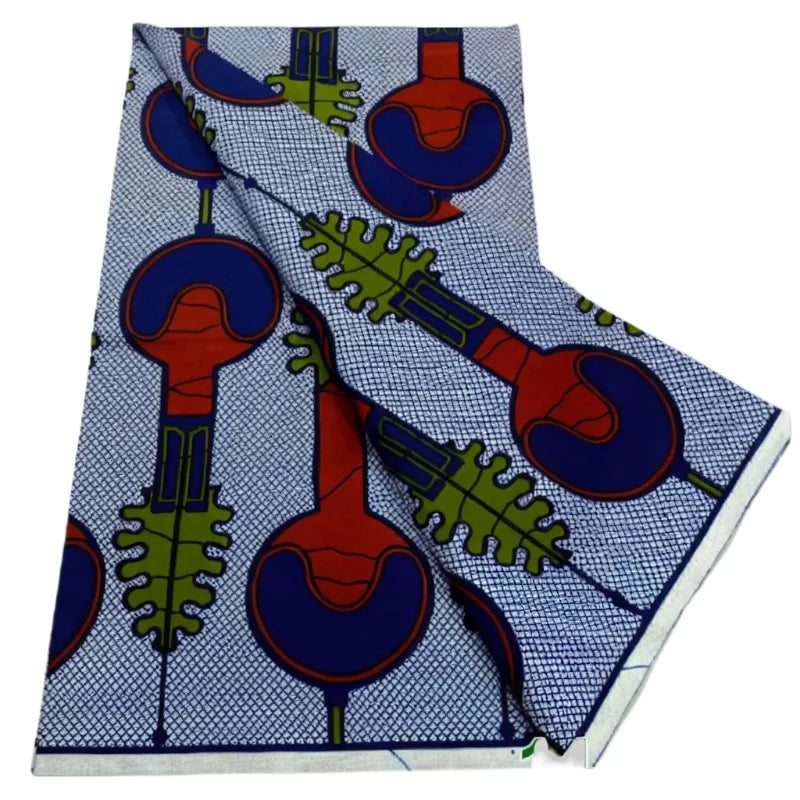 African Wax Print Fabric - High-Quality Cotton Ankara Gold Print Pagne for Wedding & Dress Sewing