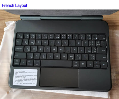 Backlit Magic Keyboard Case for iPad Pro 11/13" (2024 M4) & iPad Air M2 – Smart Folio Cover