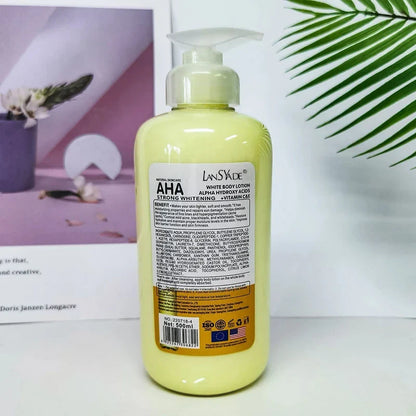 500ml Whitening Body Lotion with Hydroxy Acids, Vitamin C & E – Brightening & Skin Beautifying Smooth Care Cream