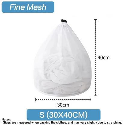 Large Drawstring Laundry Bag - Durable Mesh Washing Net for Clothes, Jeans, Blankets & Bedding
