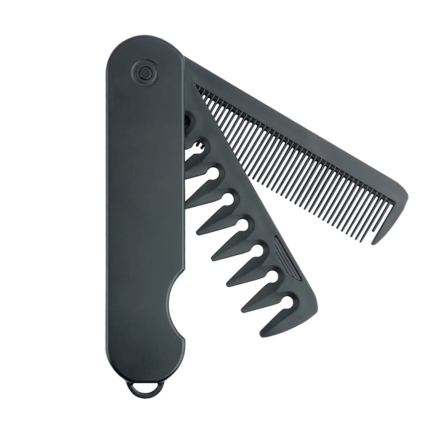 2-in-1 Pocket Folding Comb – Wide Tooth & Beard Comb for Hair Styling and Barber Use