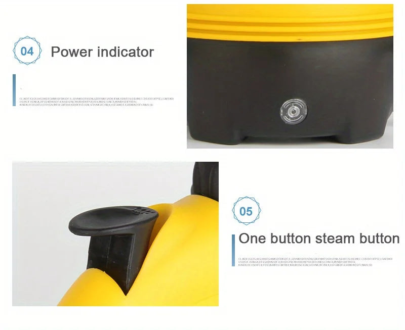 Handheld Electric Steam Cleaner – High Temperature Sterilization for Air Conditioning, Kitchen Hood & Car Cleaning, EU/US Plug