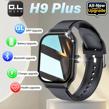 LAXASFIT H9 Promax Smartwatch – Bluetooth Call Answering, Heart Rate & SpO2 Monitoring, Calorie Tracking Fitness Watch