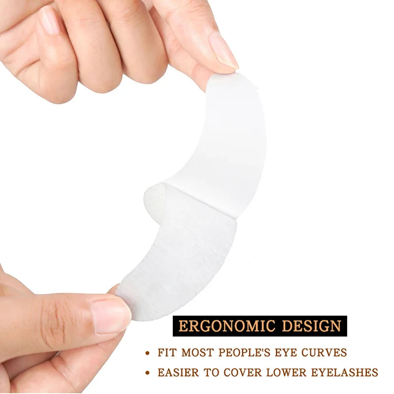 25/50/100 Pairs Hydrogel Eye Patches | Lint-Free Under Eyelash Pads for False Eyelash Application | LAUKISS Paper Stickers