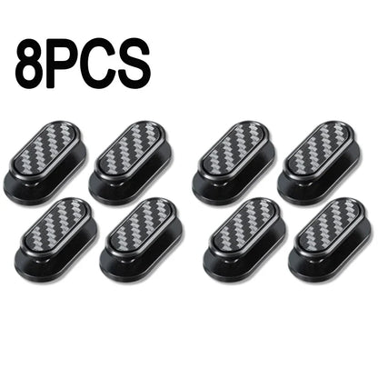 Car Invisible Small Hooks - Carbon Fiber Self-Adhesive Dashboard Wall Hook for USB Cables, Headphones, & Key Storage