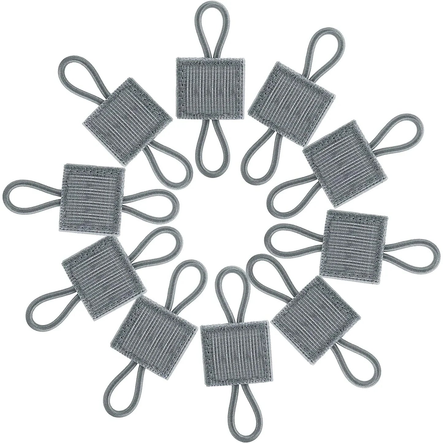 4/10Pcs MOLLE Elastic Retainer Straps - Tactical Webbing Attachment Buckles for Antenna, Flashlight & Gear Organization