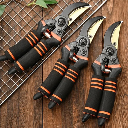 Steel Pruning Shears - Heavy Duty Branch Cutter & Labor Saving Garden Trimming Tool