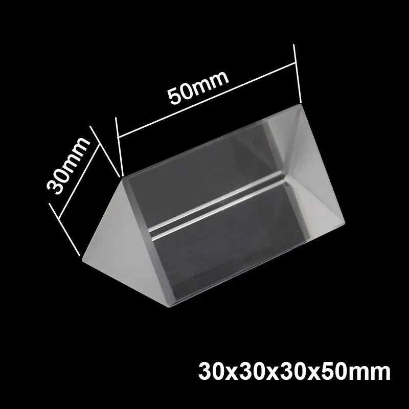 Optical Triangular Prism - Physics Light Spectrum Refractor Teaching Tool for Kids Science Education & Learning Gift