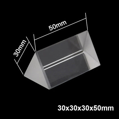 Optical Triangular Prism - Physics Light Spectrum Refractor Teaching Tool for Kids Science Education & Learning Gift