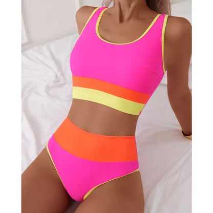 Women’s 2025 High Waist Bikini Set - Sexy Brazilian Style Swimsuit Beachwear for Pool and Summer Days