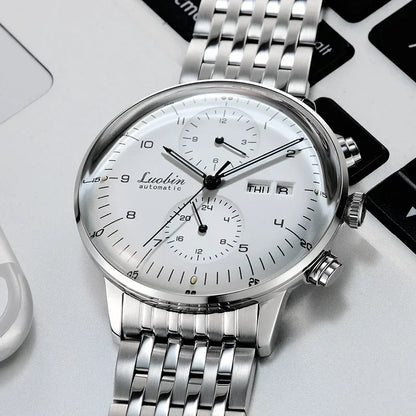 Men’s Fashion Mechanical Watch — 2023 Business Automatic Stainless Steel Luminous Designer Wristwatch