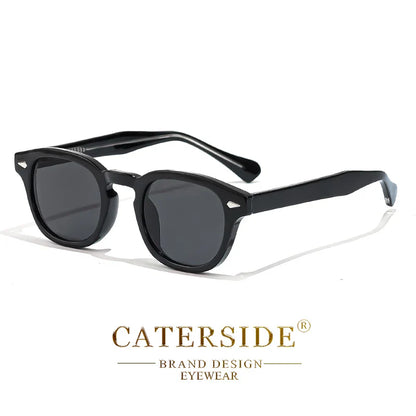 CATERSIDE Retro Small Circular Sunglasses — Luxury Punk Design Shades for Men & Women, Business & Party UV400 Eyewear