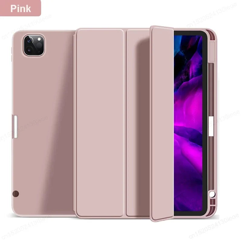 iPad Protective Case with Pencil Holder - Magnetic Cover for iPad Pro 11 12.9 13 Inch and iPad Air 10.9 11 Inch Models