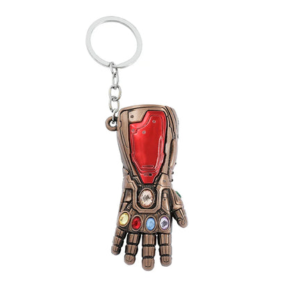 Marvel Iron Man Infinity Gauntlet Keychain – Avengers Infinity Stones Pendant for Fans Gift