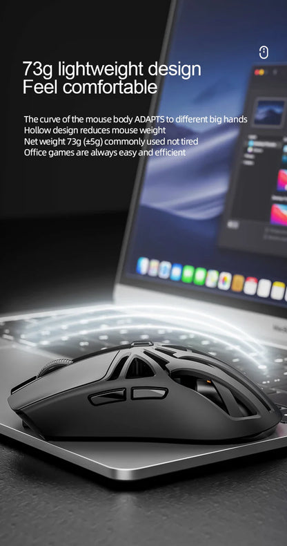 SmailWolf RS8 Wireless Gaming Mouse – Bluetooth & 2.4G, Lightweight E-Sports Mouse, 10,000 DPI, Triple Mode
