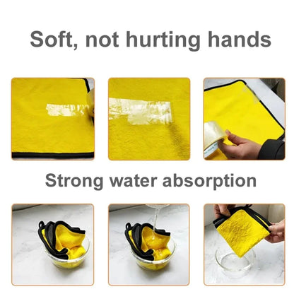 Microfiber Cleaning Towels – Thickened Soft Dual-Layer Car Wash & Drying Cloths (1/2/6/10pcs) Car Detailing Cleaning Rags