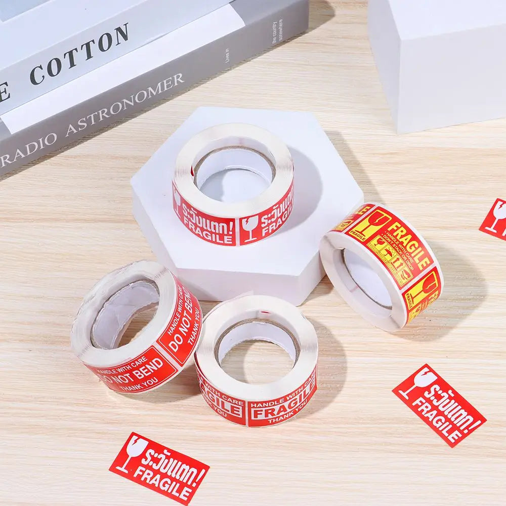 250Pcs Fragile Warning Stickers – Shipping Care Labels, Handle With Care Express Tags