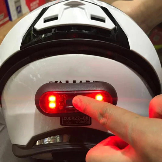 Rechargeable 4-LED Helmet Taillight – Waterproof Motorcycle & Bicycle Safety Warning Rear Signal Light for Night Riding Helmets