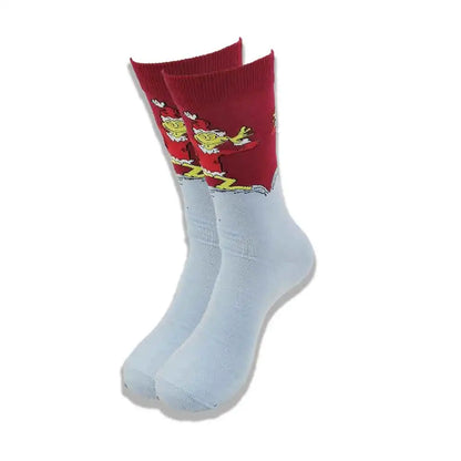 Men's Cartoon Character Crew Socks - Fun Novelty Cotton Casual Socks