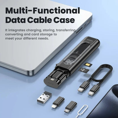 Toocki PD60W USB-C Cable Set – 5-in-1 Fast Charging & Data Transfer Type-C to Type-C Adapter for iPhone 15 Pro Max, Samsung S23 & Xiaomi Devices