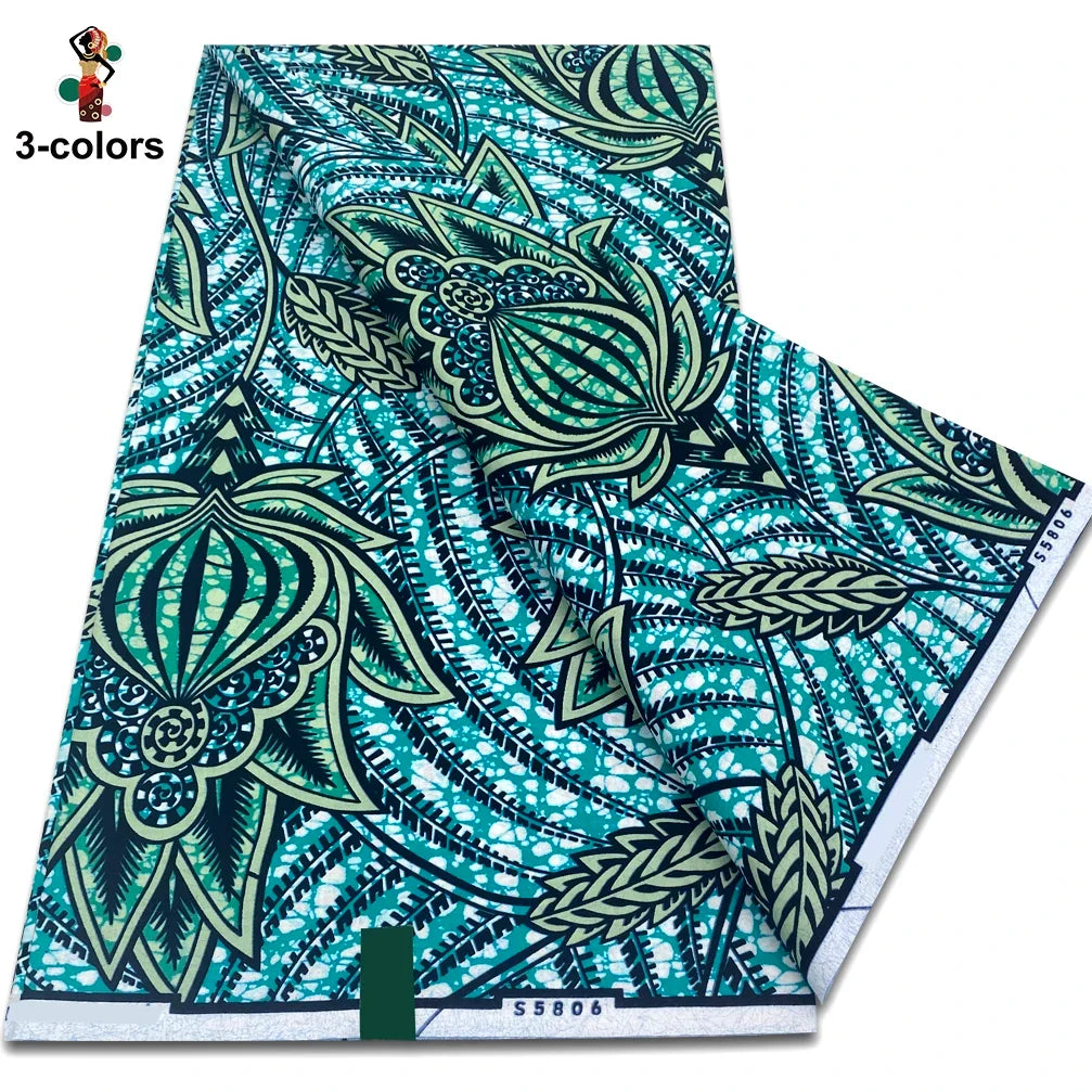 African Ankara Wax Fabric - 100% Cotton Soft Pink Pagne Fashion Print